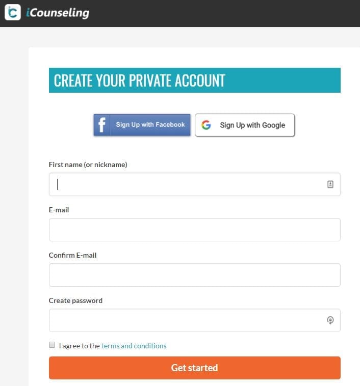 iCounseling Creating an Account