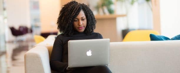 women working at computer