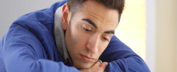 Depressed man