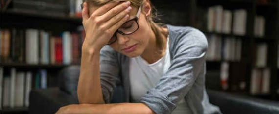 A very worried woman
