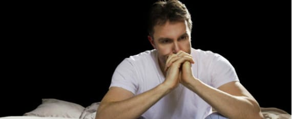 A man worrying about things