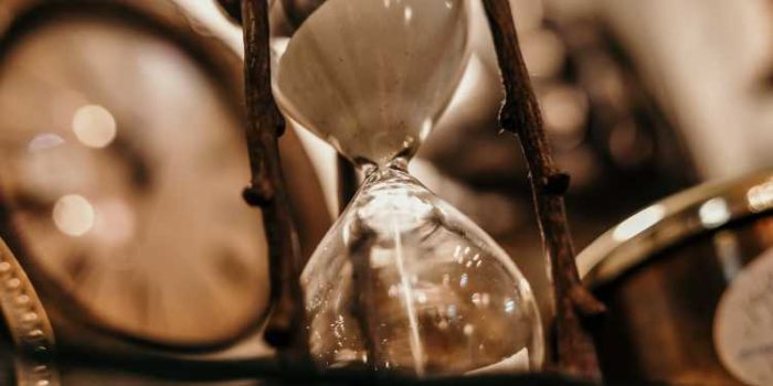 hourglass showing passing of time