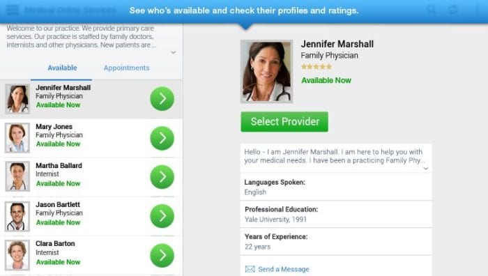 Livehealth Online Choosing a Doctor