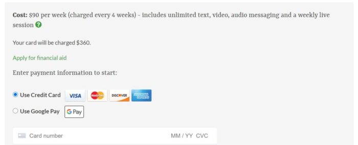 Faithful Counseling Pricing
