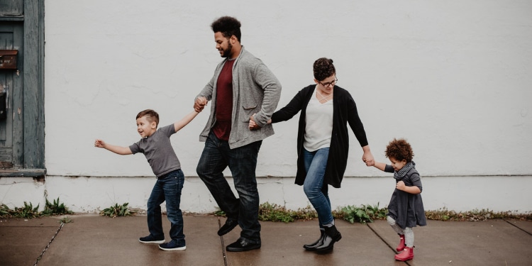 family walking together