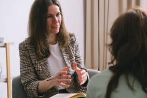 therapist in a session