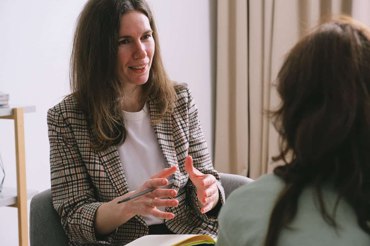 therapist in a session