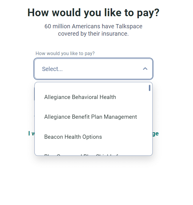 Insurance coverage on Talkspace