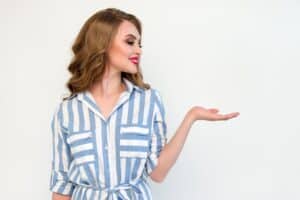a woman thinking